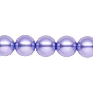 Pearl 1pk violet, Celestial Crystal® 10mm round 15.5-16 inch