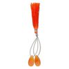 Carnelian 1pkg2, hand-cut top-drilled puffed teardrop bead 20x10mm image number 1