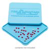 Sorting tray, Flat Back "Flipper Upper," ABS plastic, blue, 4-1/4 x 4-1/4 inch sorting square with circular grooves. Sold individually. image number 2