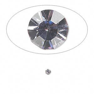 Chaton, glass rhinestone, lavender, foil back, 2.4-2.5mm faceted round, PP18. Sold per pkg of 72.