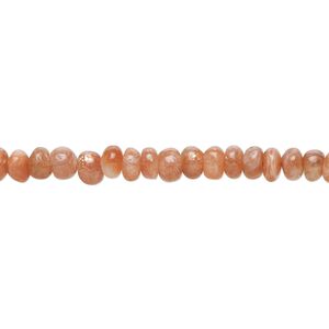 Sunstone 1pkg1, hand-cut rondelle bead natural 13 inch 4x2mm-5x4mm