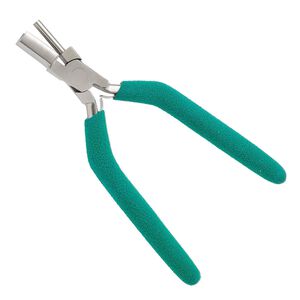 Pliers, Wubbers®, looping, steel and rubber, green, 7 inches.