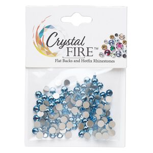 Flat back 144pk aquamarine, Crystal FIRE® 3.80-4.00mm round SS16