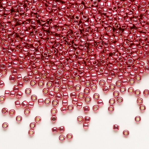 Seed bead, TOHO BEADS®, glass, pkg/50g, #11 round, opaque galvanized orchid (TR-11-PF563). image number 0