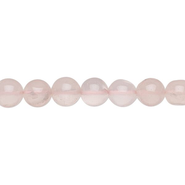 Rose quartz 1pkg1, hand-cut round bead natural 13 inch 5-7mm image number 0