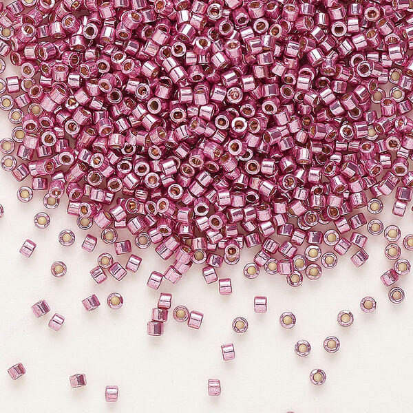 Seed bead, Delica®, glass, pkg/7.5g, #11 round, Duracoat® opaque galvanized dusty orchid (DB-1848). image number 0