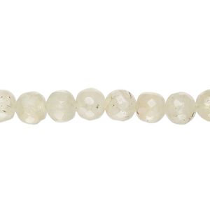 Prehnite 1pkg1, hand-cut faceted round bead natural 14 inch 5-7mm