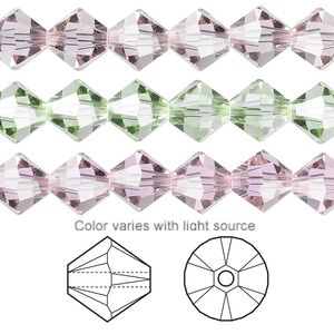 Bead 12pk cantaloupe, Crystal Passions® 8mm bicone 5328