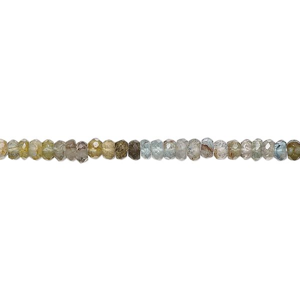 Multi-beryl 1pkg1, hand-cut faceted rondelle bead 12 inch 2x1mm-3x2mm image number 0
