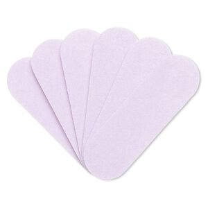 Sanding pad, abrasive and foam, light purple, 150 grit, 3x1-inch oval. Sold per pkg of 6.