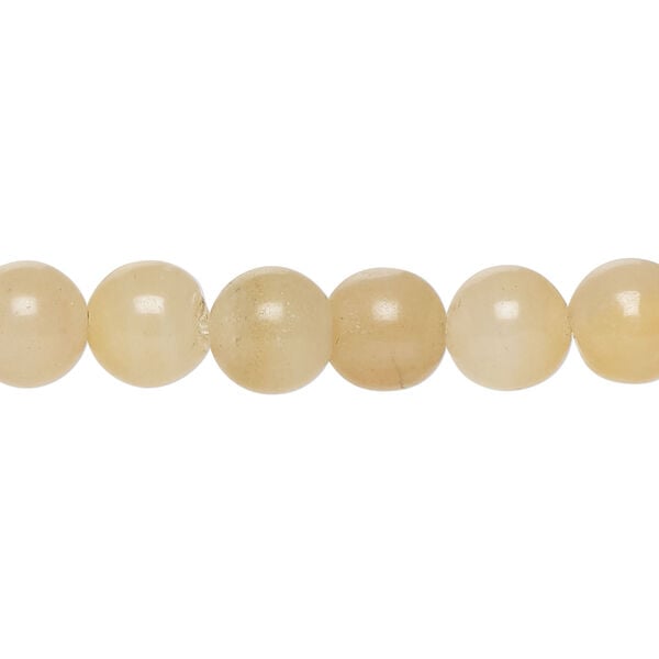 Golden "jade" 1pkg1, round bead natural, 15 inch 8mm image number 0