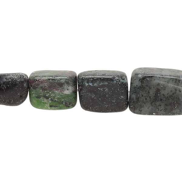 Ruby in zoisite 1pkg1, nugget bead natural 15 inch small image number 0