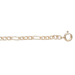 Chain 1pkg1 14Kt gold-filled figaro, 2mm / springring clasp, 18 inch