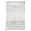 Bag, Tite-Lip™, plastic, clear and white, 3x4-inch top zip with block and hole. Sold per pkg of 100. image number 1