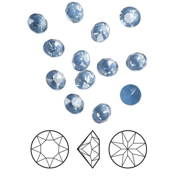 Chaton 288pk crystal denim ignite LacquerPRO, Swarovski® 6.14-6.32mm round SS29 1088 image number 0