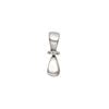 Bail, JBB Findings, ice-pick, antique silver-plated pewter (tin-based alloy), 18x5mm double-sided teardrop with swivel, 5mm grip length. Sold individually. image number 0