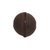 Bead, leather, dark brown, 16.5-20.5mm round. Sold individually. image number 0