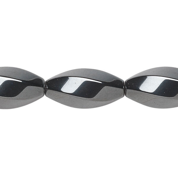 Bead, Hemalyke™ (man-made), 20x10mm twisted oval. Sold per 15-1/2" to 16" strand. image number 0