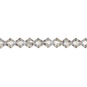 Bead 1pkg24 crystal urban grey, Crystal Passions&reg; 5mm XILION bicone 5328
