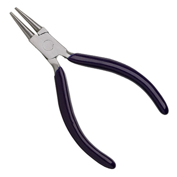 Pliers, economy round-nose, steel and rubber, black or blue, 4-1/2 inches. Sold individually. image number 0