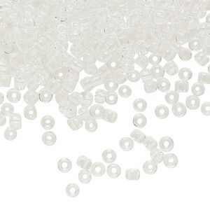Seed bead, TOHO BEADS®, glass, pkg/250g, #8 round, transparent crystal clear (TR-08-1).