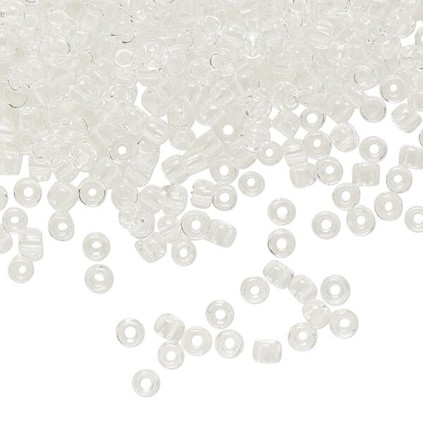Seed bead, TOHO BEADS®, glass, pkg/250g, #8 round, transparent crystal clear (TR-08-1). image number 0