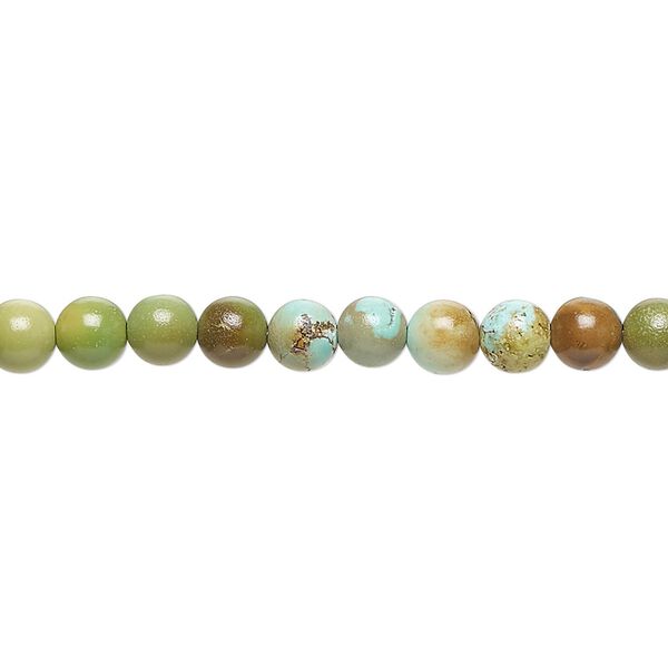 Turquoise 1pkg1, round bead 15 inch 5-6mm image number 0