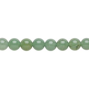 Green aventurine 1pkg1, round bead natural 15.5-16 inch 6mm