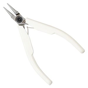 Pliers Lindstrom® Supreme series 1pkg1 alloyed steel, 4-3/4 inches round-nose, white / silver  (PLR-7590)