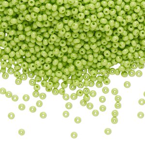 Seed bead, Preciosa Ornela Czech glass, pkg/50g, #11 rocaille, opaque lime green, (53310).