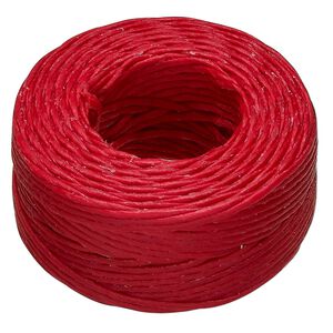 Thread, Hemptique®, polyester, pkg/25 yards, red, 1mm smooth.