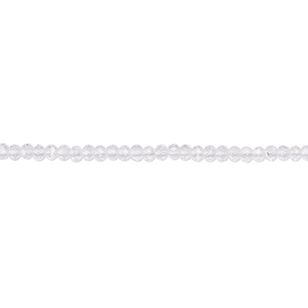 Bead, white topaz (natural), 2mm faceted round with 0.4-0.6mm hole, B grade, Mohs hardness 8. Sold per 12-inch strand. image number 0