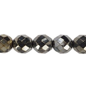 Bead, Czech fire-polished glass, opaque iris brown, 10mm faceted round. Sold per 15-1/2" to 16" strand.