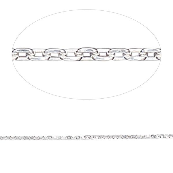 Chain, Gossamer™, sterling silver, 1.2mm cable. Sold per pkg of 5 feet. image number 0