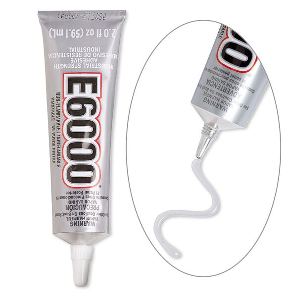 Adhesive, E6000®, pkg/2-fluid-ounce tube, clear. image number 0