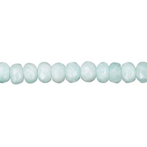 Amazonite 1pkg1, faceted rondelle bead natural 15.5-16 inch 6x4mm
