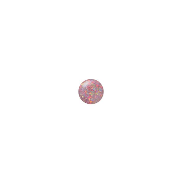 Cabochon, "opal" (silica and epoxy) (man-made), Mexican brown, 6mm calibrated round. Sold individually. image number 0