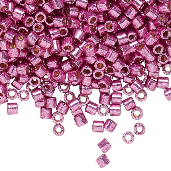Seed bead, Delica®, glass, pkg/250g, #8 round, Duracoat® opaque galvanized dusty orchid (DBL-1848). image number 0