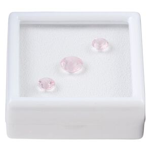 Rose quartz 1pkg3, hand-cut faceted round gem natural 6mm / 8mm