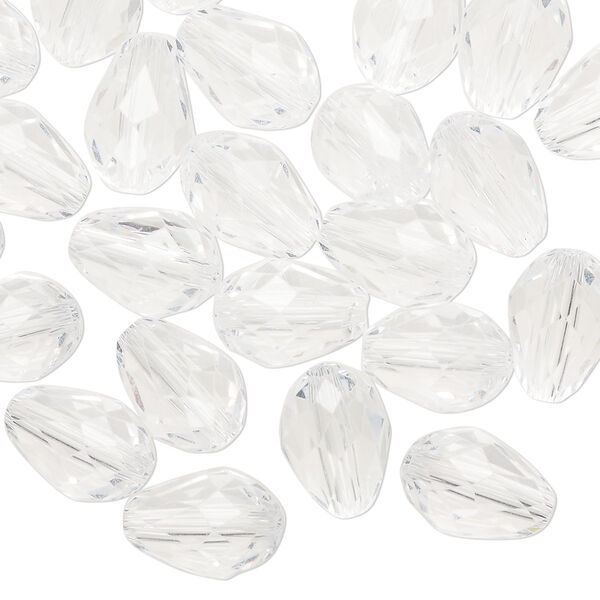 Bead Celestial Crystal® 1pkg40, 11X7.5mm-12X8mm teardrop / 66 facets, clear image number 0