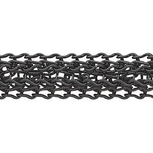 Wire, enamel and copper, black, 3mm knit. Sold per 25-foot spool.