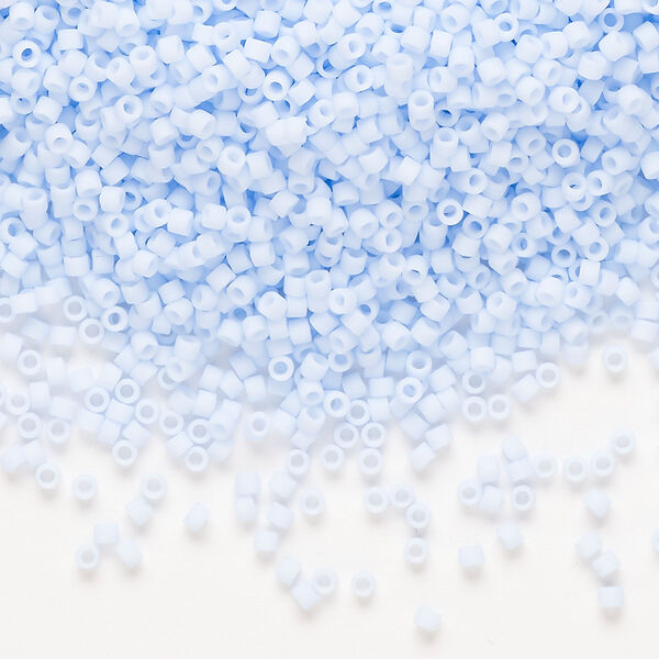 Seed bead, Delica®, glass, pkg/250g, #11 round, opaque matte sky blue (DB-1517-1). image number 0