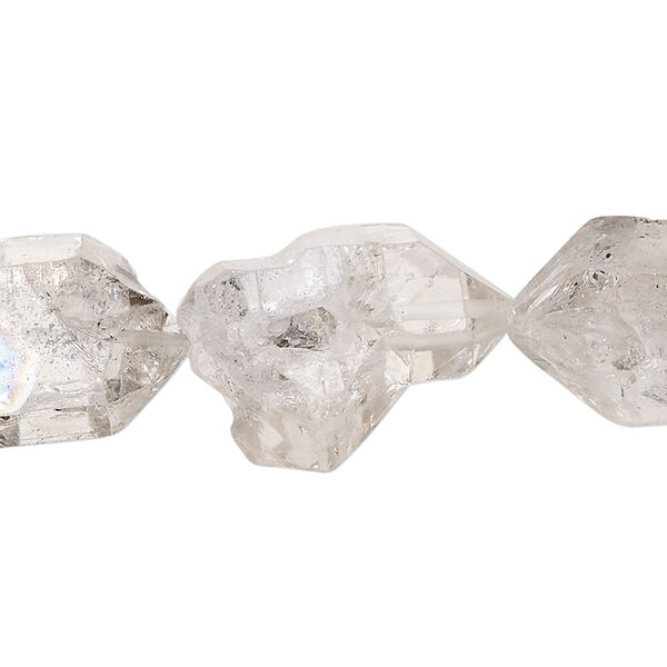 Bead, Himalayan quartz (natural), medium to extra-large hand-cut faceted nugget, Mohs hardness 7. Sold per 13-inch strand. image number 0