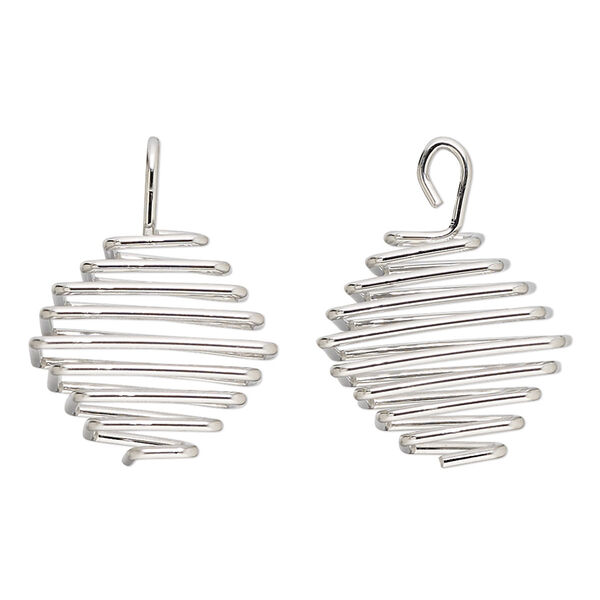 Drop, stainless steel, 18x16.5mm cage, fits up to 12mm bead cage. Sold per pkg of 4. image number 0