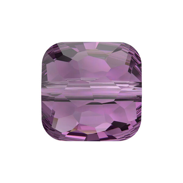 Bead 1pkg144 amethyst, Swarovski®, 8mm puffed square 5035 image number 0
