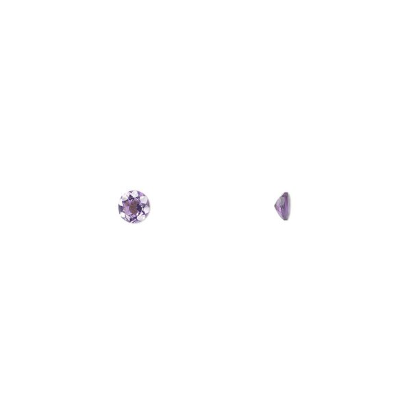 Amethyst 1pkg8, hand-cut faceted round gem natural 3mm image number 0