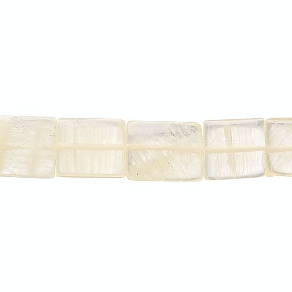 Bead, calcite (coated), 10x9mm-13x10mm hand-cut flat rectangle, C grade, Mohs hardness 3. Sold per 15-inch strand. image number 0