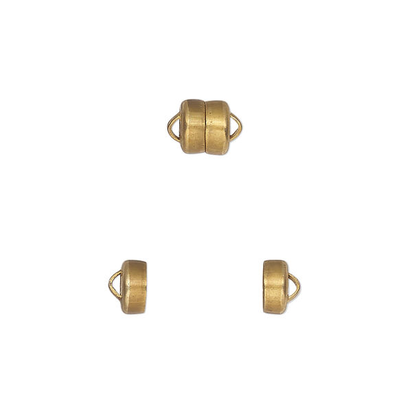Clasp, Mag-Lok®, magnetic, brass, 5.9x4.8mm barrel. Sold individually. image number 0