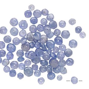 Tanzanite 1pkg1, hand-cut faceted rondelle bead 5g mix 3x2mm-4x3mm