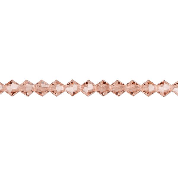 Bead 720pk rose peach, Preciosa Czech crystal 4mm bicone image number 0